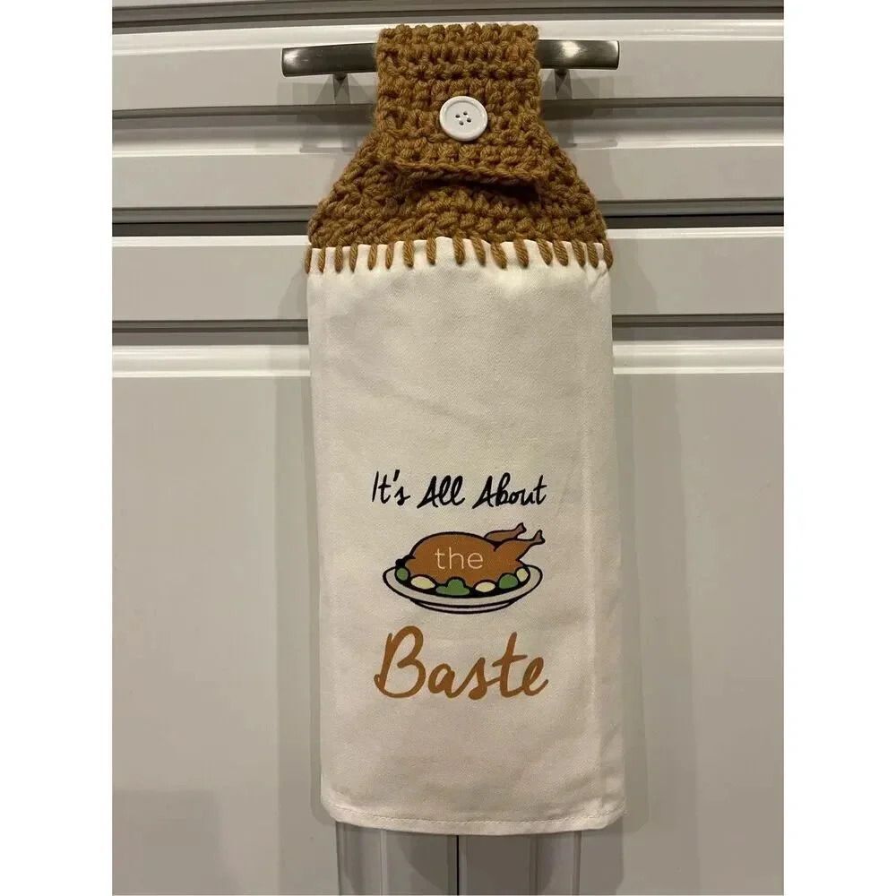 Crochet Top Kitchen Towel- It’s All About The Baste